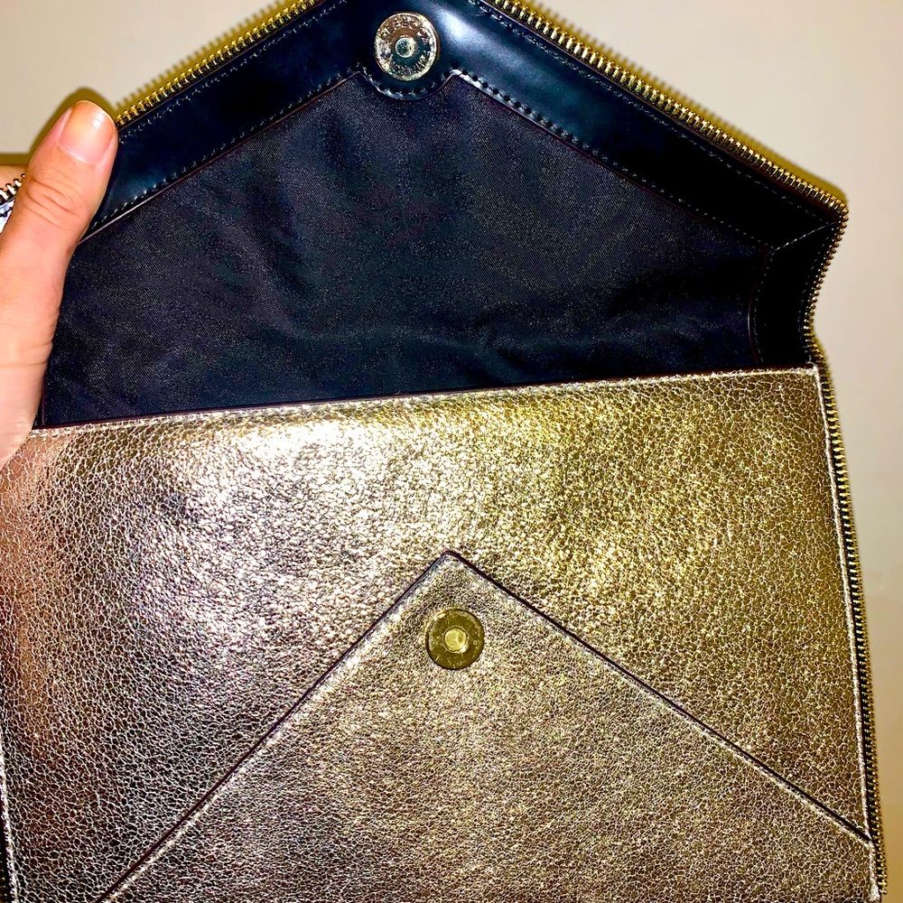 Rebecca Minkoff golden clutch - great pre owned condition, worn once